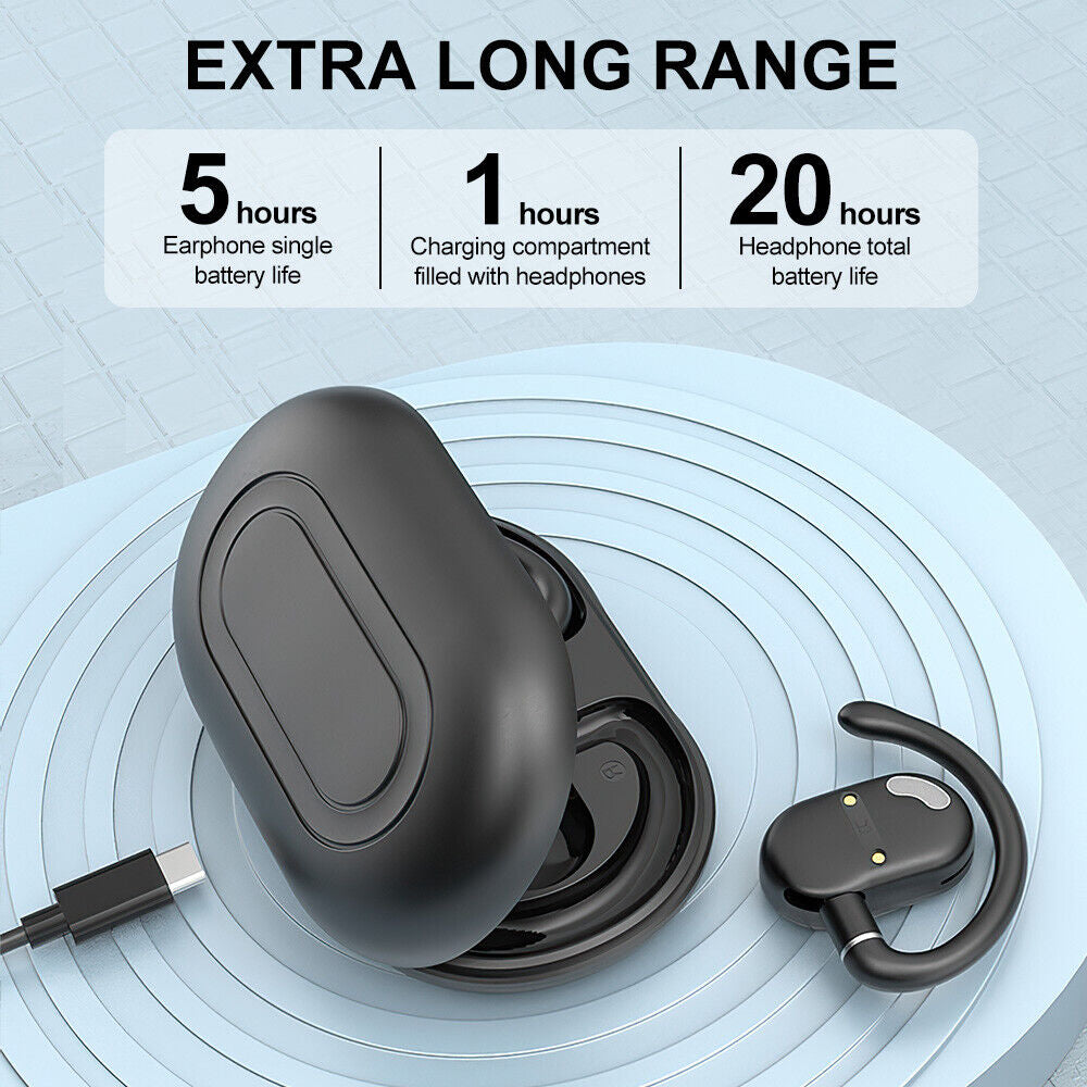 Wireless Bluetooth Earphones Sports Headphones Ear Hook Running Earbuds Headset,