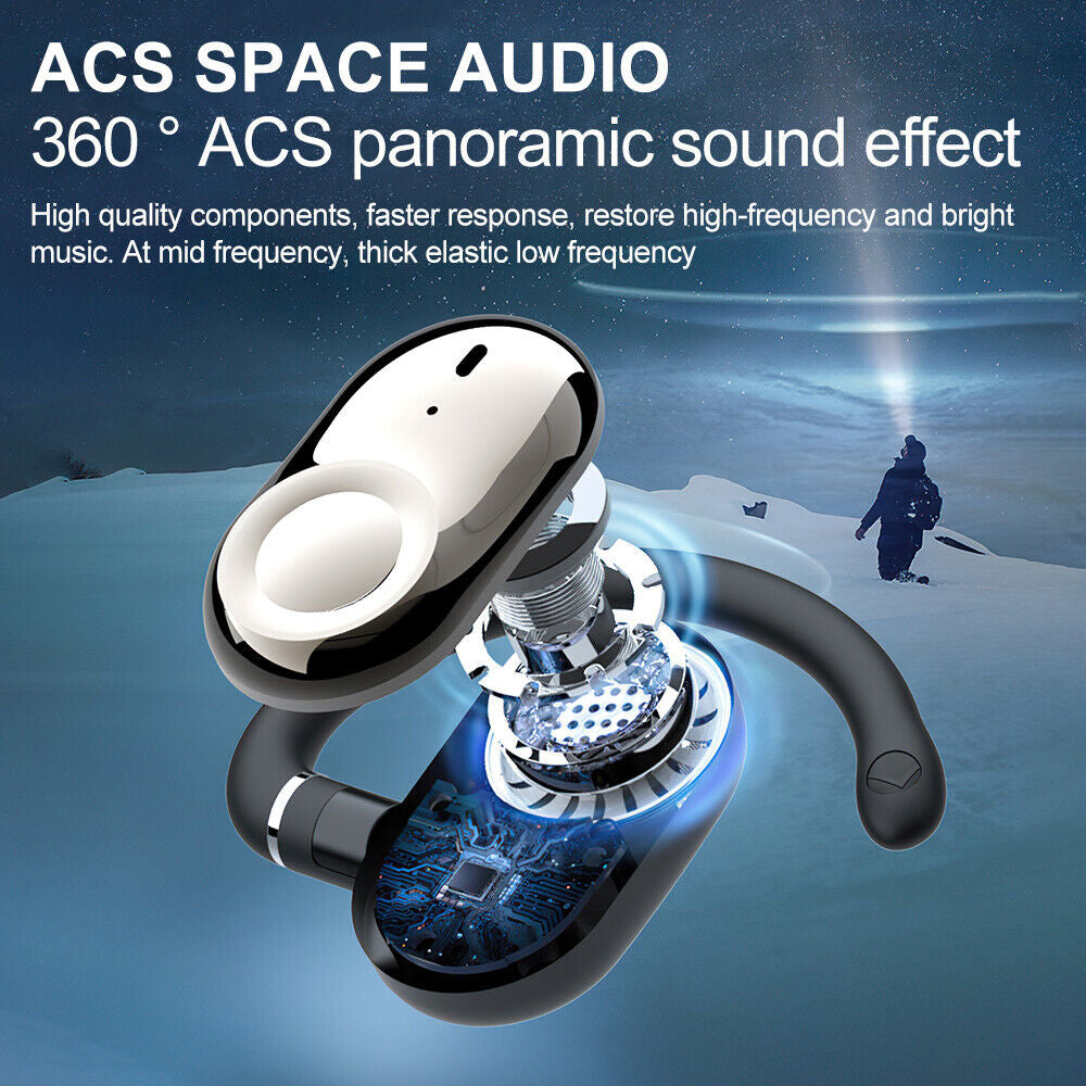 Wireless Bluetooth Earphones Sports Headphones Ear Hook Running Earbuds Headset,