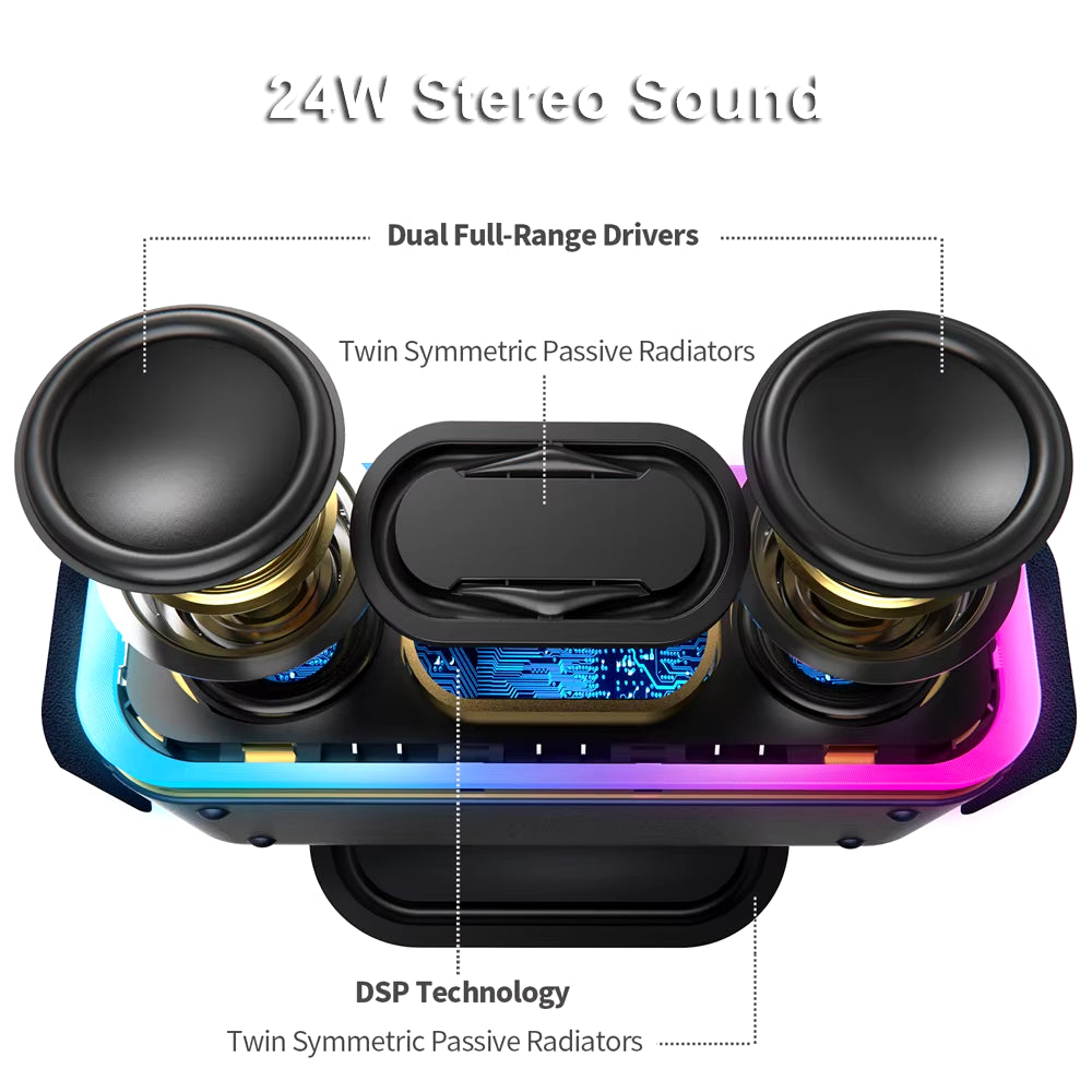 Bluetooth Speaker Soundbox Pro+ Powerful 24W Stereo Bass Subwoofer Sound Box IPX5 Waterproof TWS Portable Wireless Speakers