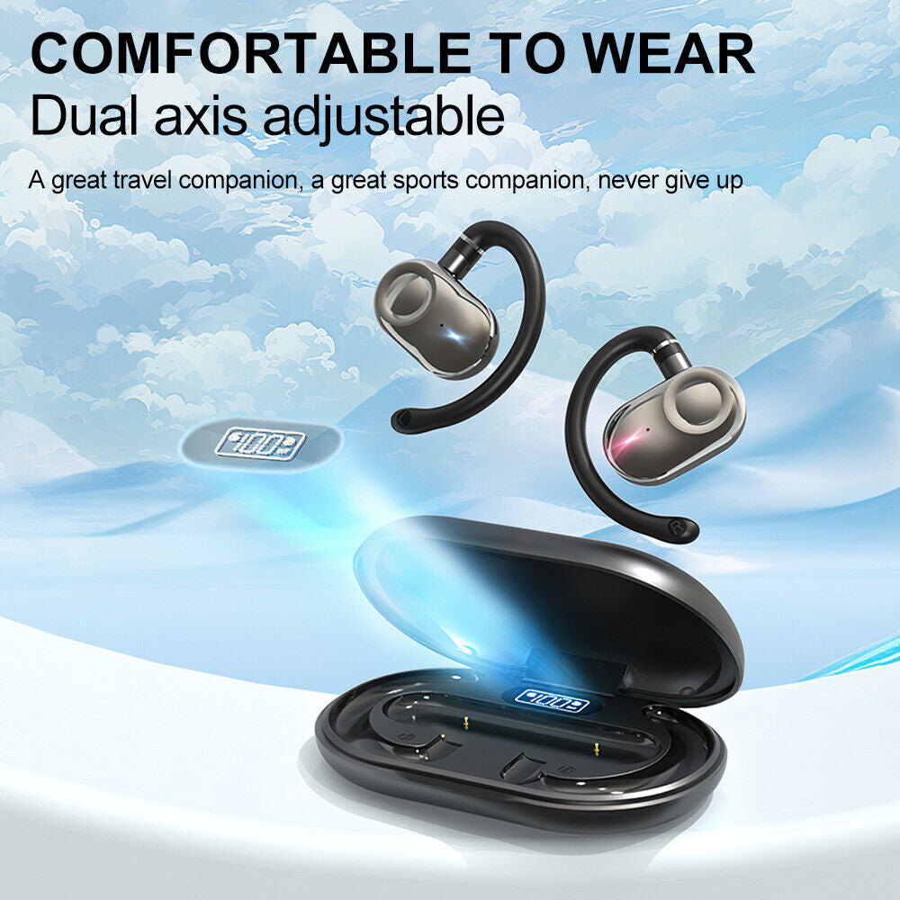 Wireless Bluetooth Earphones Sports Headphones Ear Hook Running Earbuds Headset,
