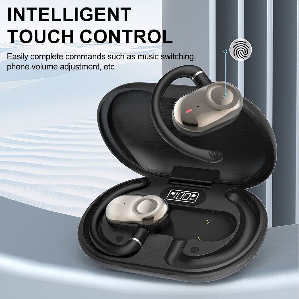 Wireless Bluetooth Earphones Sports Headphones Ear Hook Running Earbuds Headset,