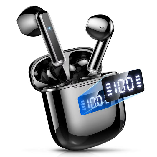 Wireless Earbuds, Bluetooth 5.3 Headphones with ENC Noise Cancelling Microphone, in Ear Wireless Headphones Hifi Stereo Sound.